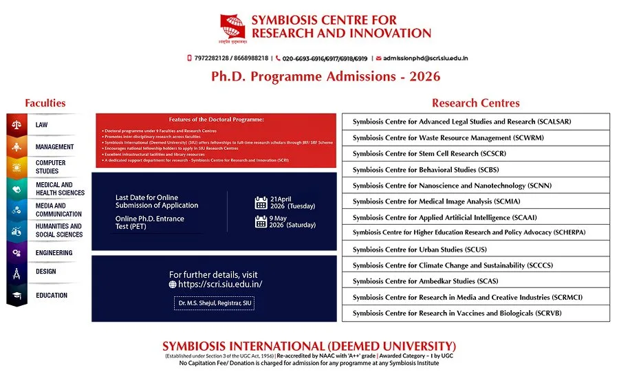 PHD Admission Open